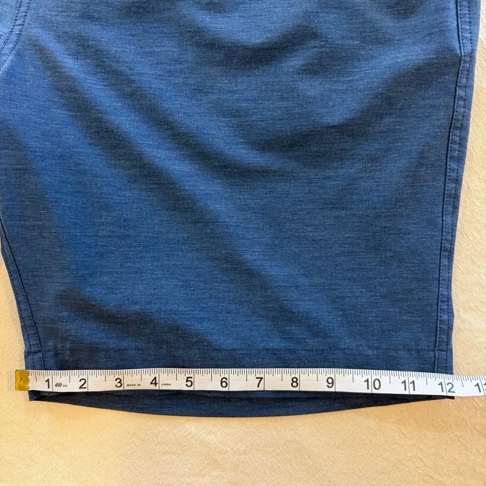 Faherty All Day Shorts Mens Belt Loop 38 Slate Blue Stretch Performance Chino 9